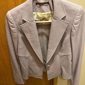 Lilac David Rodriquez Leather Blazer $50